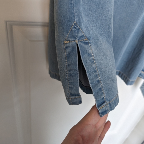 Tory Burch Light Denim Blue Belted Brigette Shirt Dress - Size 6 (M) - Picture 11 of 16